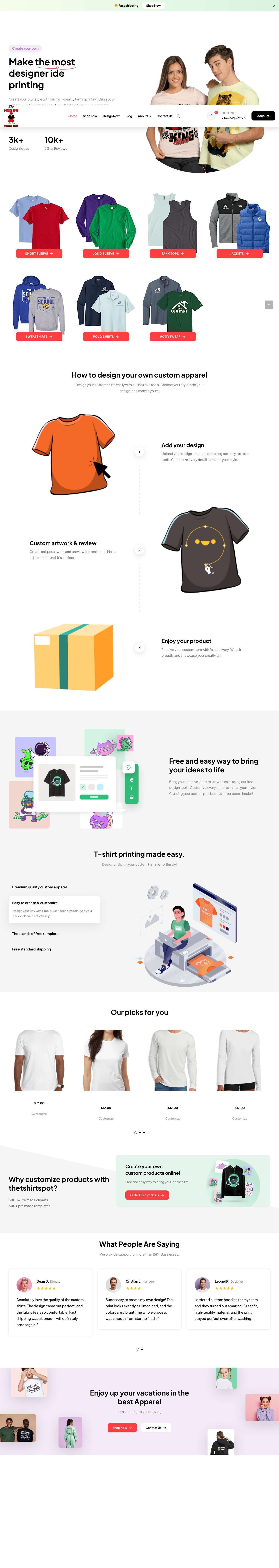 The Tshirt Spot - Full Screenshot