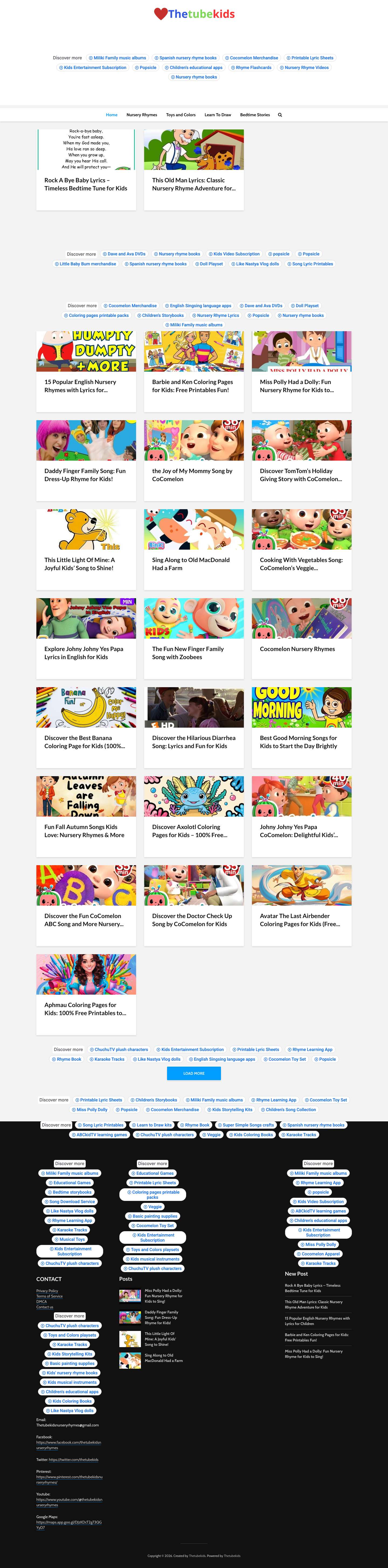 Thetubekids Nursery Rhymes & Songs For kids Videos - Full Screenshot