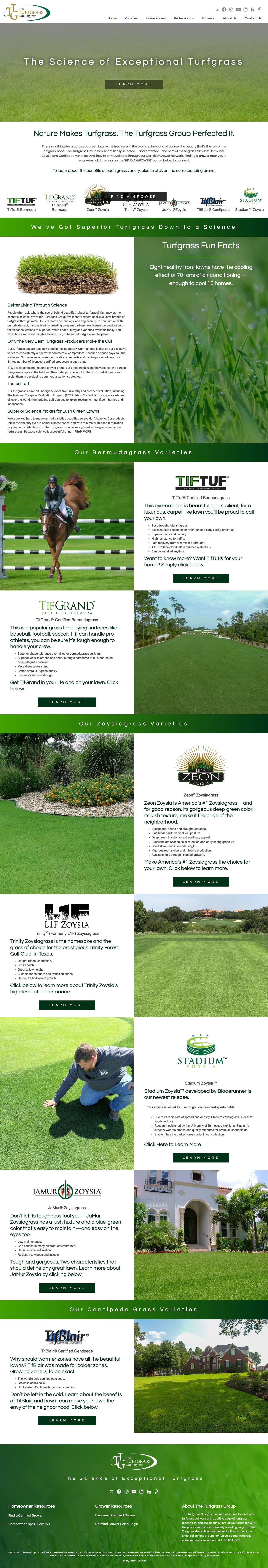 The Turfgrass Group: The Science of Exceptional Turfgrass - Full Screenshot