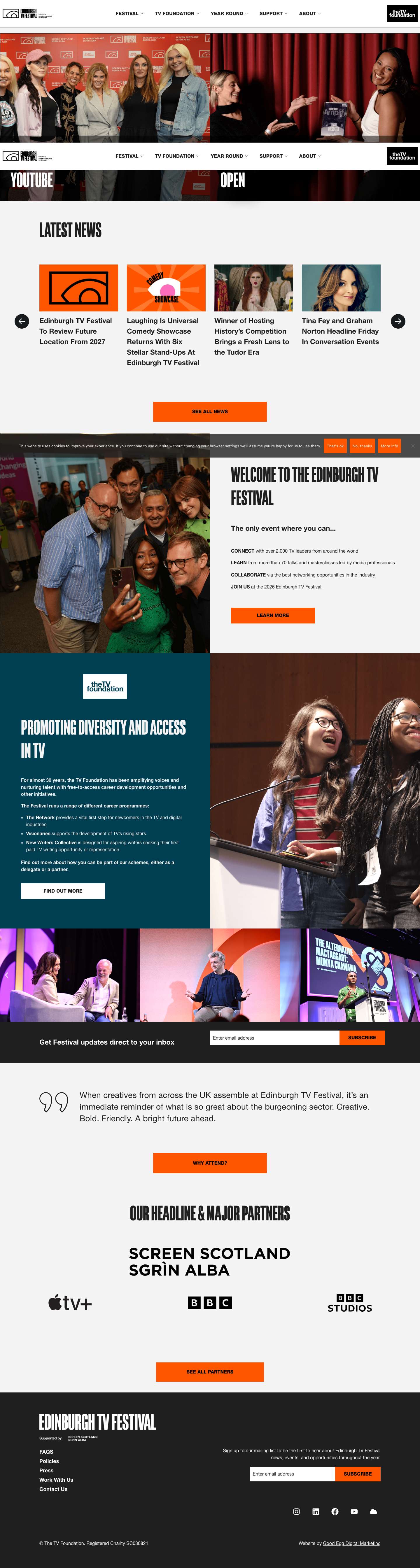 Home - The TV Festival - Full Screenshot