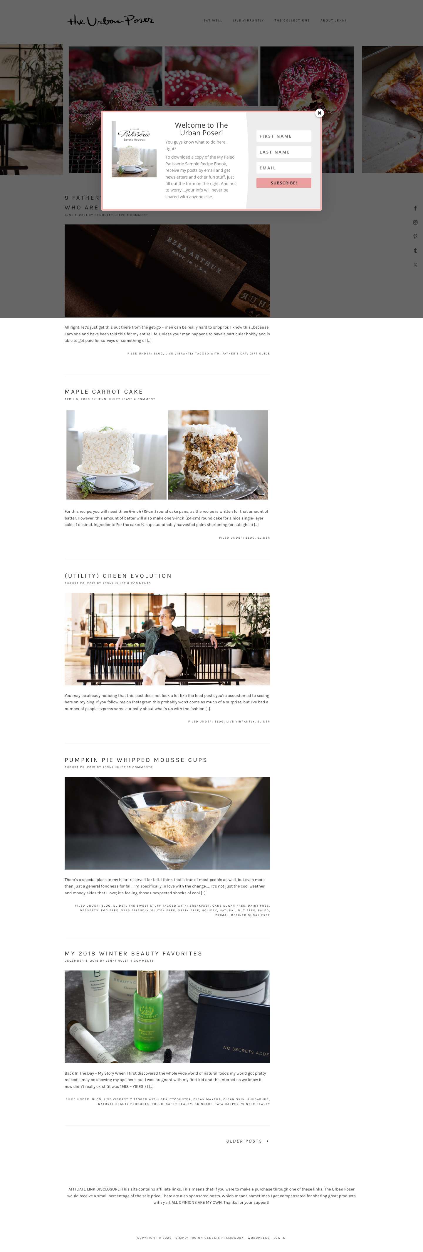 The Urban Poser - Paleo, Gluten & Dairy Free ReicpesFacebookInstagramPinterestTumblrTwitter - Full Screenshot