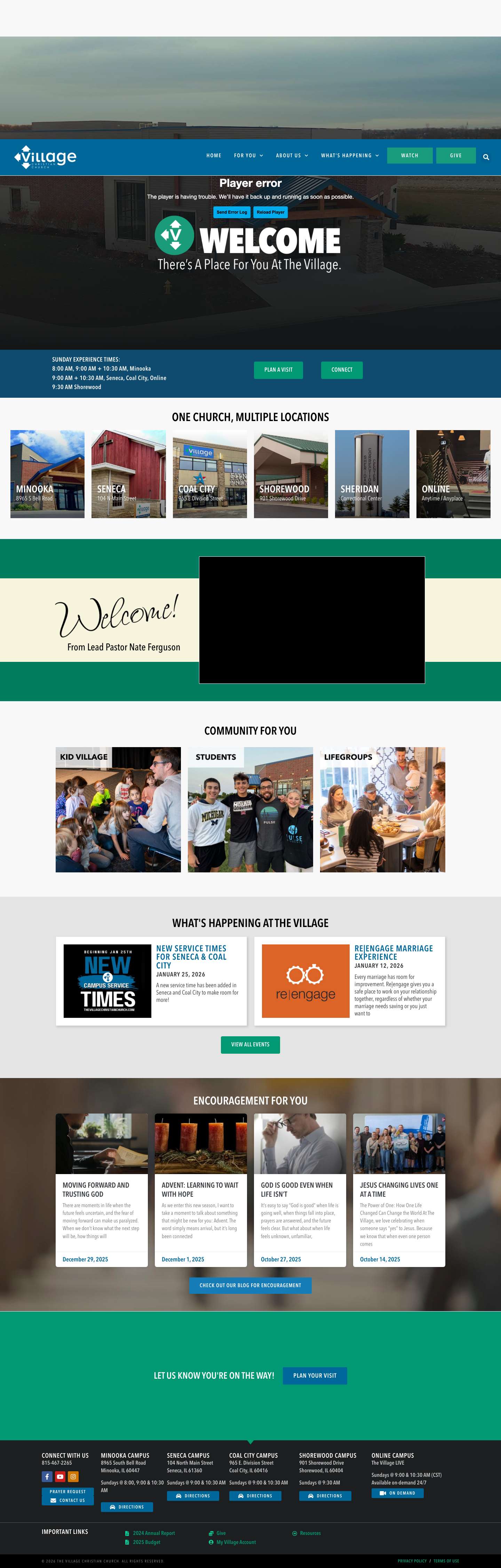 The Village Christian Church - Full Screenshot