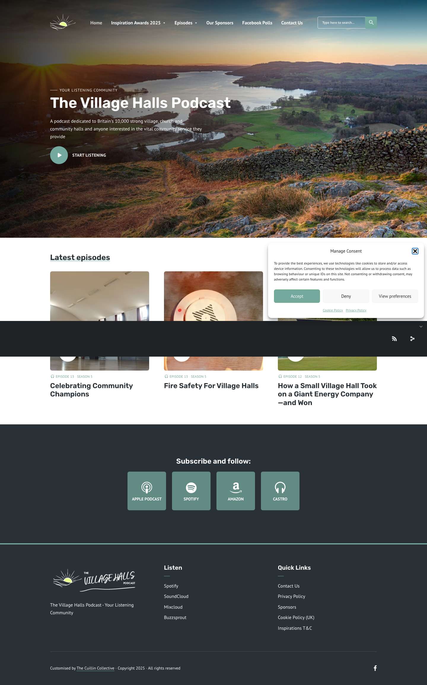 The Village Halls Podcast - Your Listening Community - Full Screenshot