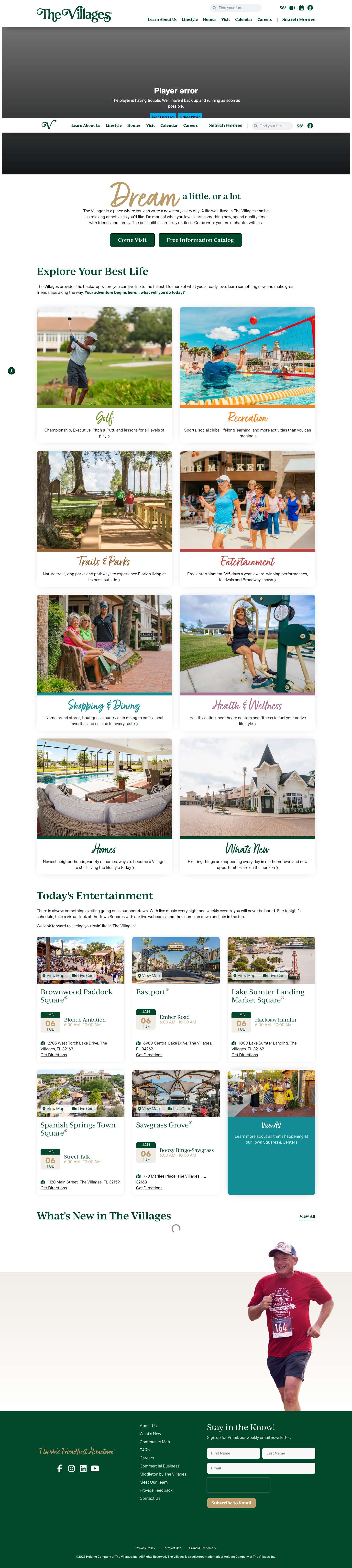 The Villages Florida: Active Retirement Living at Its Best - Full Screenshot