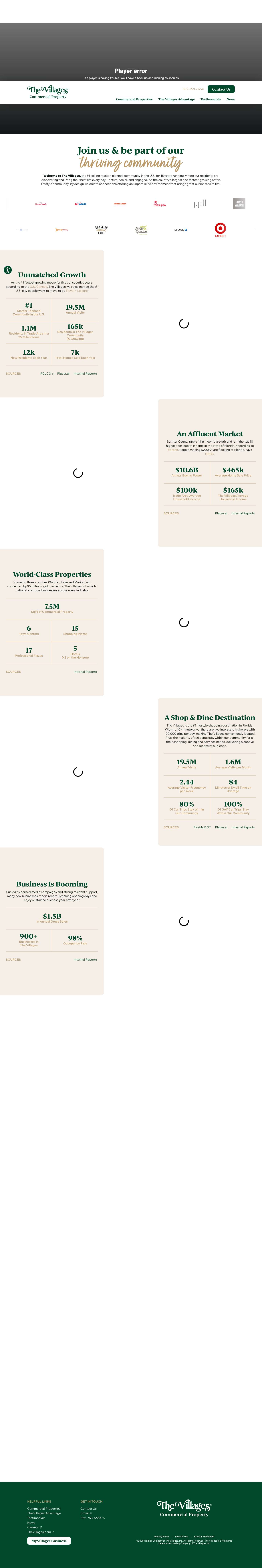 The Villages Commercial Property Management - Full Screenshot