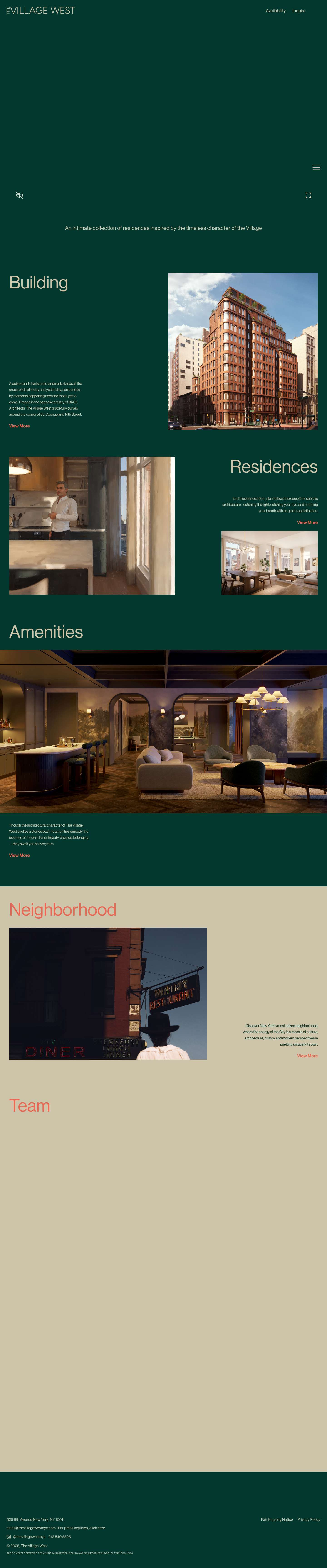 Luxury New York Residences | The Village West NYC - Full Screenshot