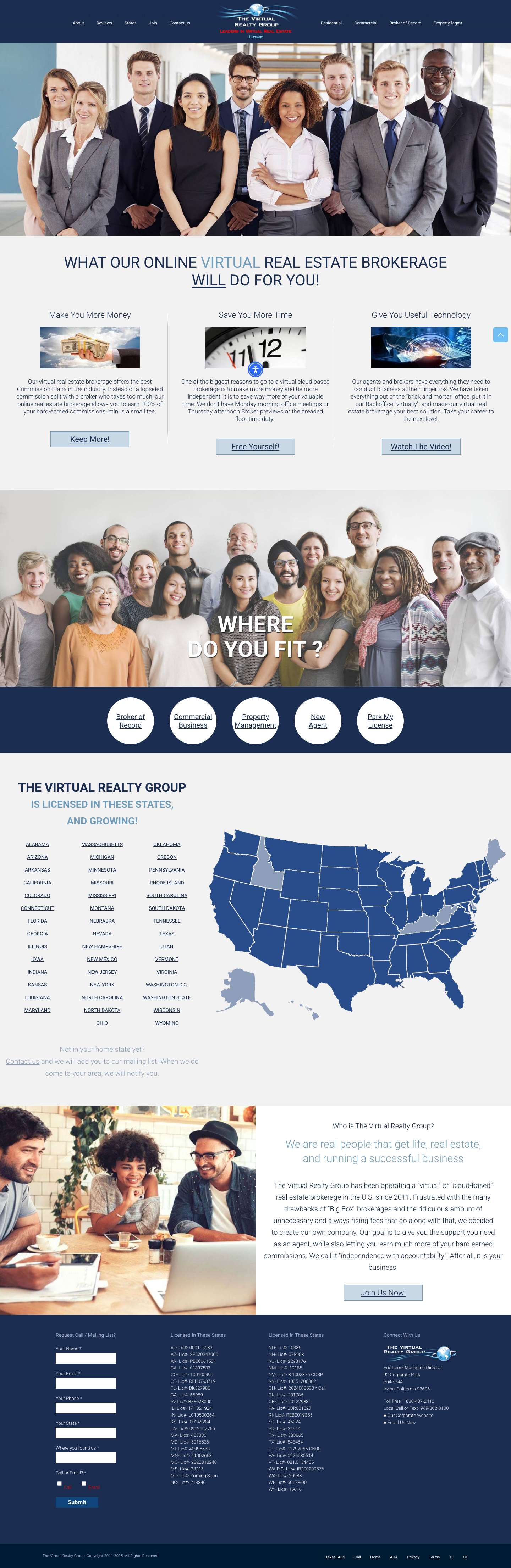 Virtual Real Estate l Broker of Record l Property Management - Full Screenshot