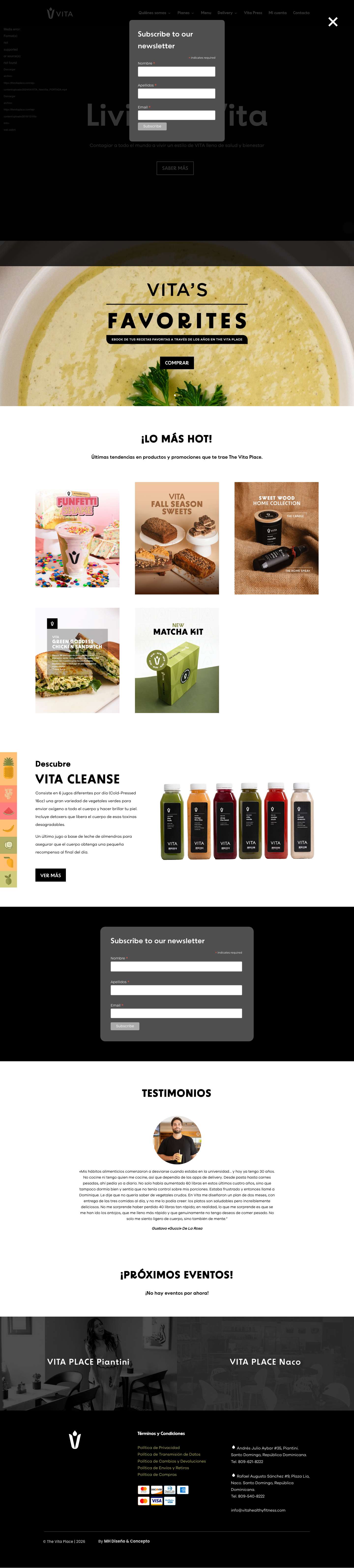 The Vita Place | 1st Juice Bar in DR - Full Screenshot