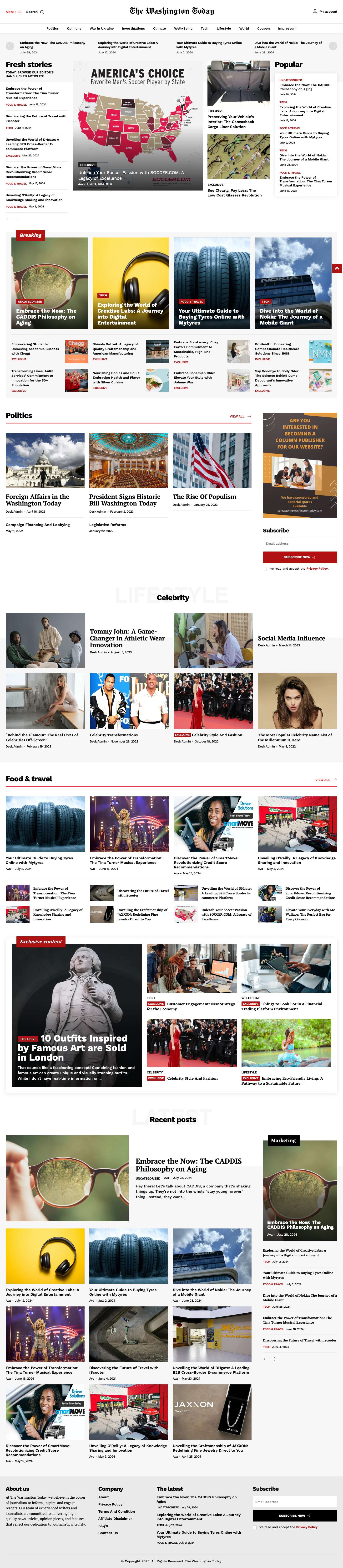 Home - The Washington Today - Full Screenshot