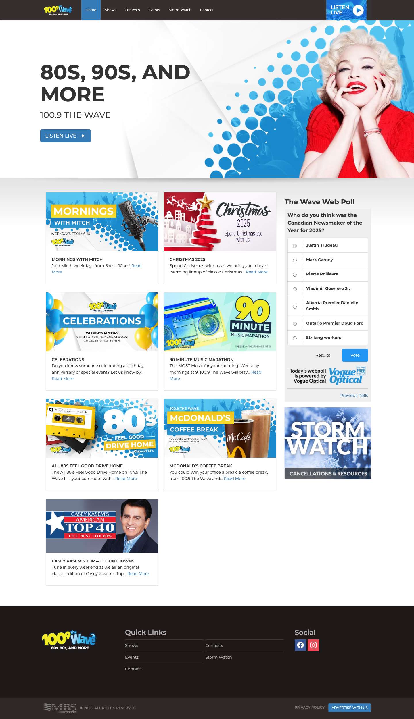 100.9 The Wave - Truro - Full Screenshot