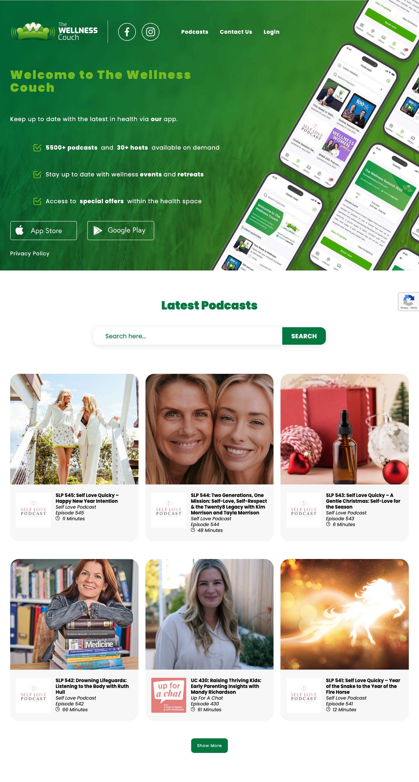 Home - The Wellness Couch - Full Screenshot