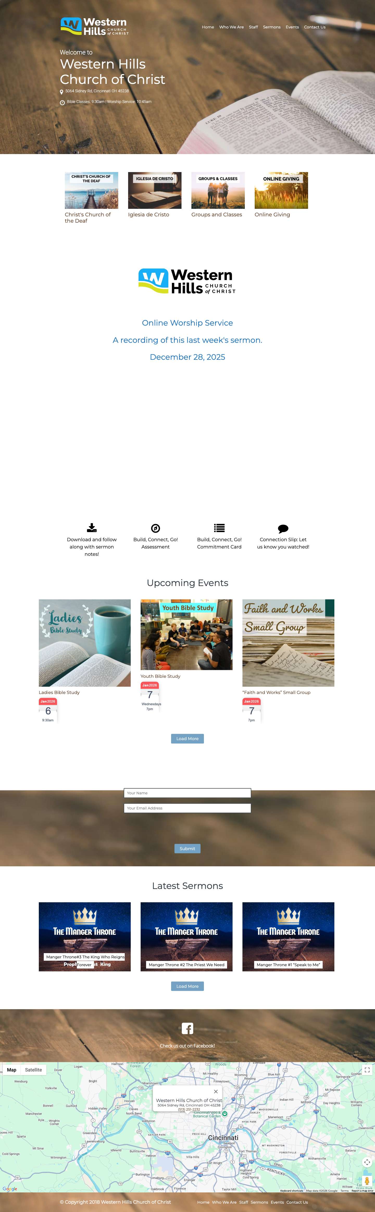 Western Hills Church of Christ - Full Screenshot