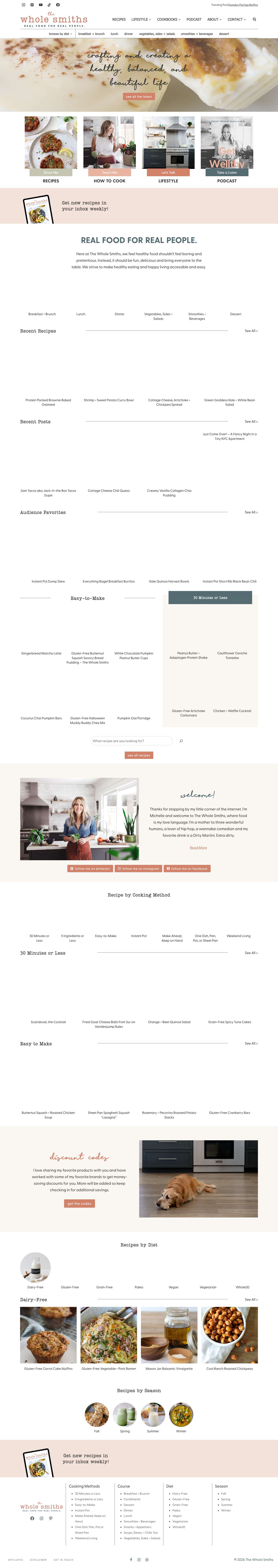 The Whole Smiths - Healthy Eats for People Who Love Food - Full Screenshot