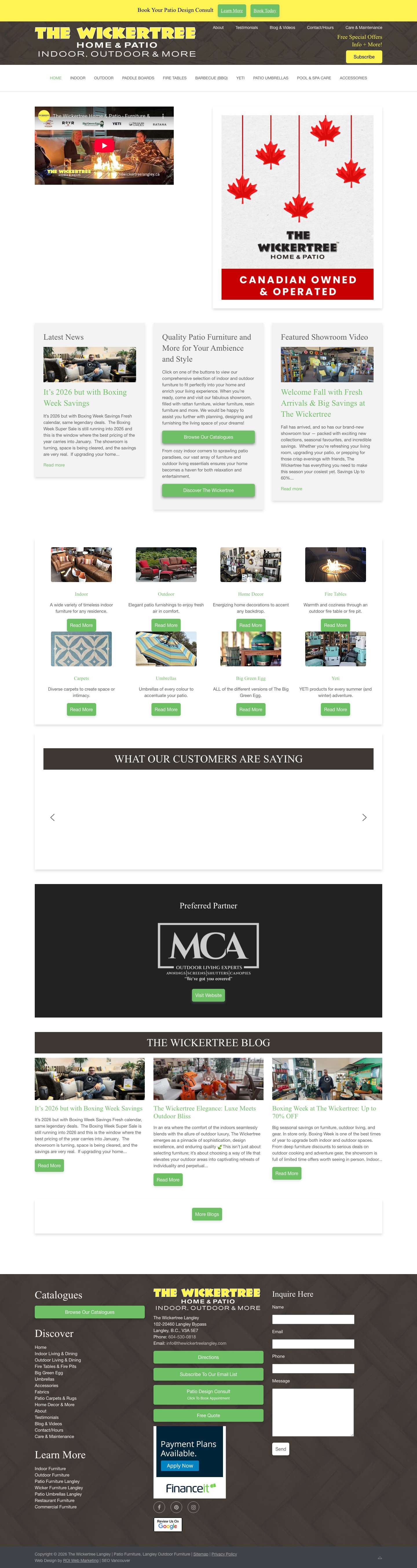 Wicker Furniture, Outdoor Patio Furniture - Full Screenshot