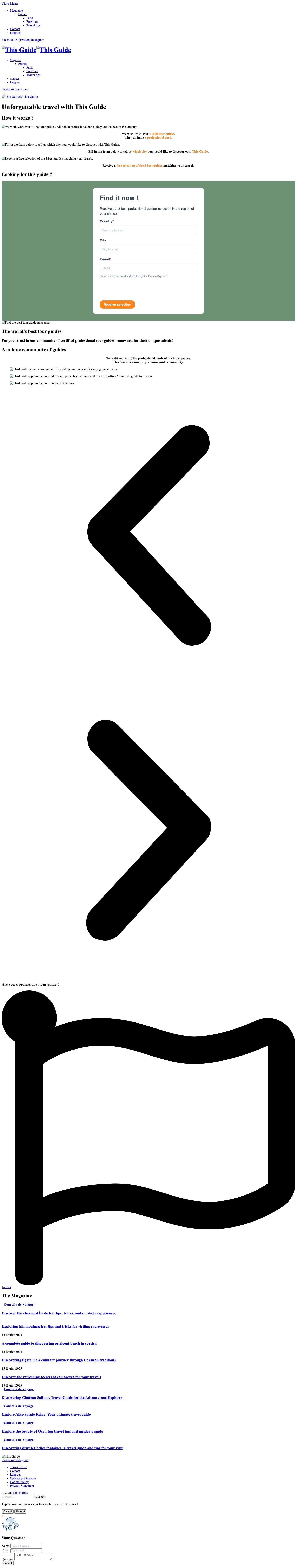 This Guide | An unforgettable travel with this exceptional guide - Full Screenshot