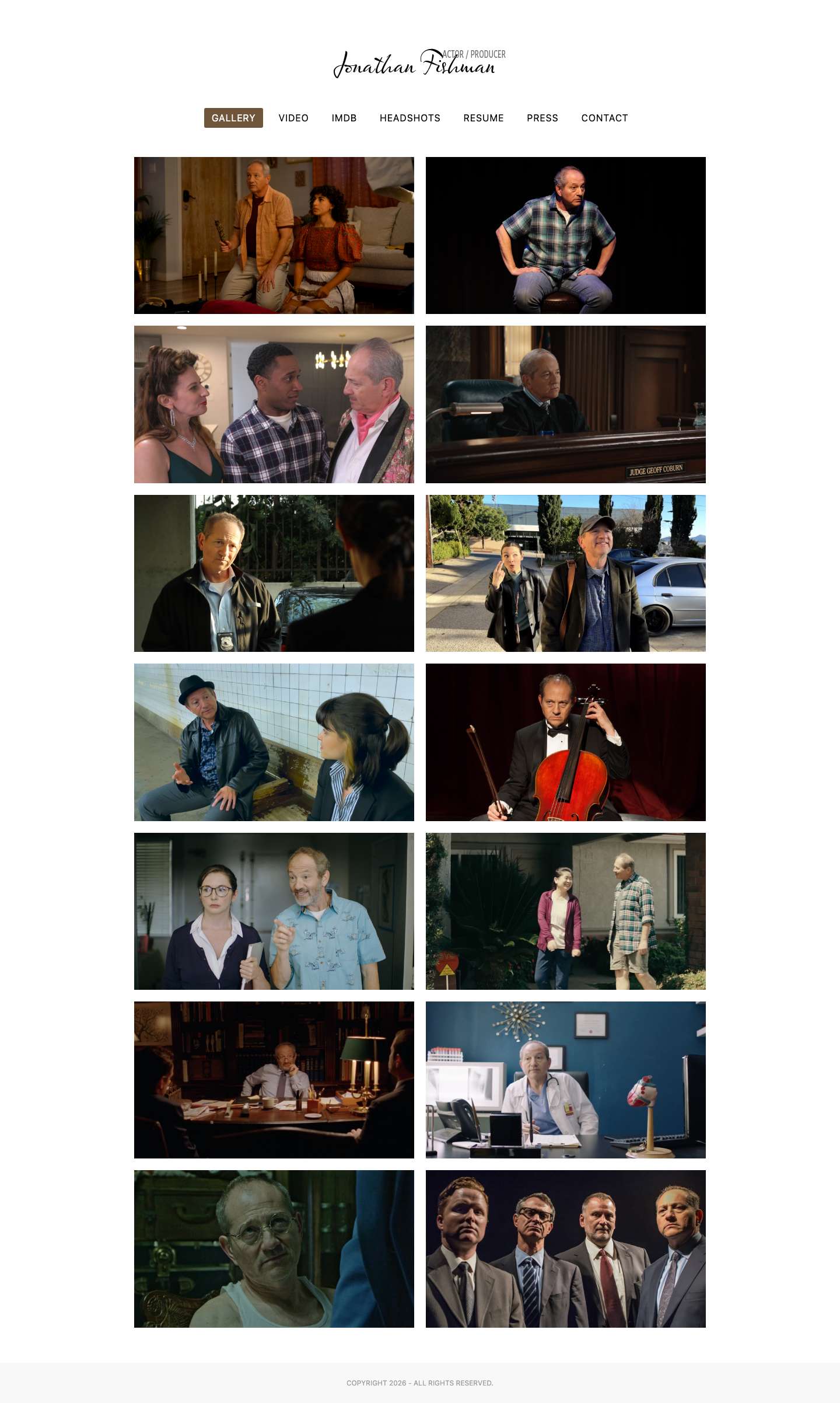 Jonathan Fishman – Actor / Producer – Latest Fishman Project Information and Portfolio - Full Screenshot