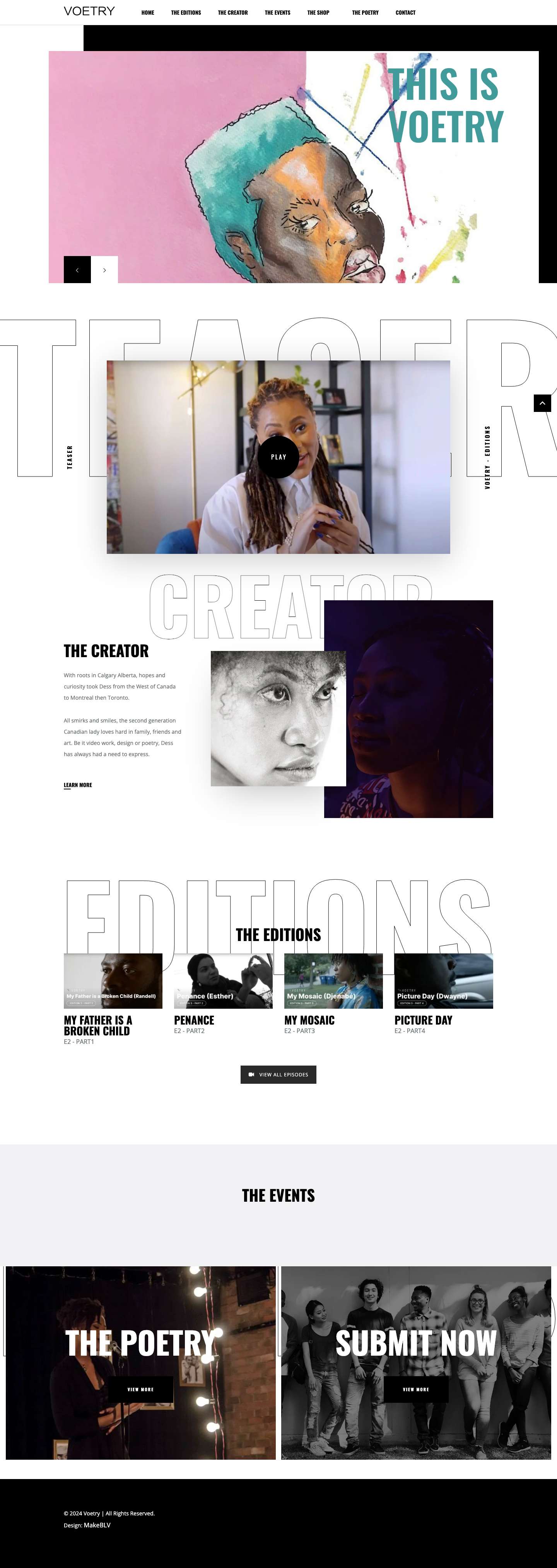 Voetry - A blend of spoken poetry and captured imagery - Full Screenshot