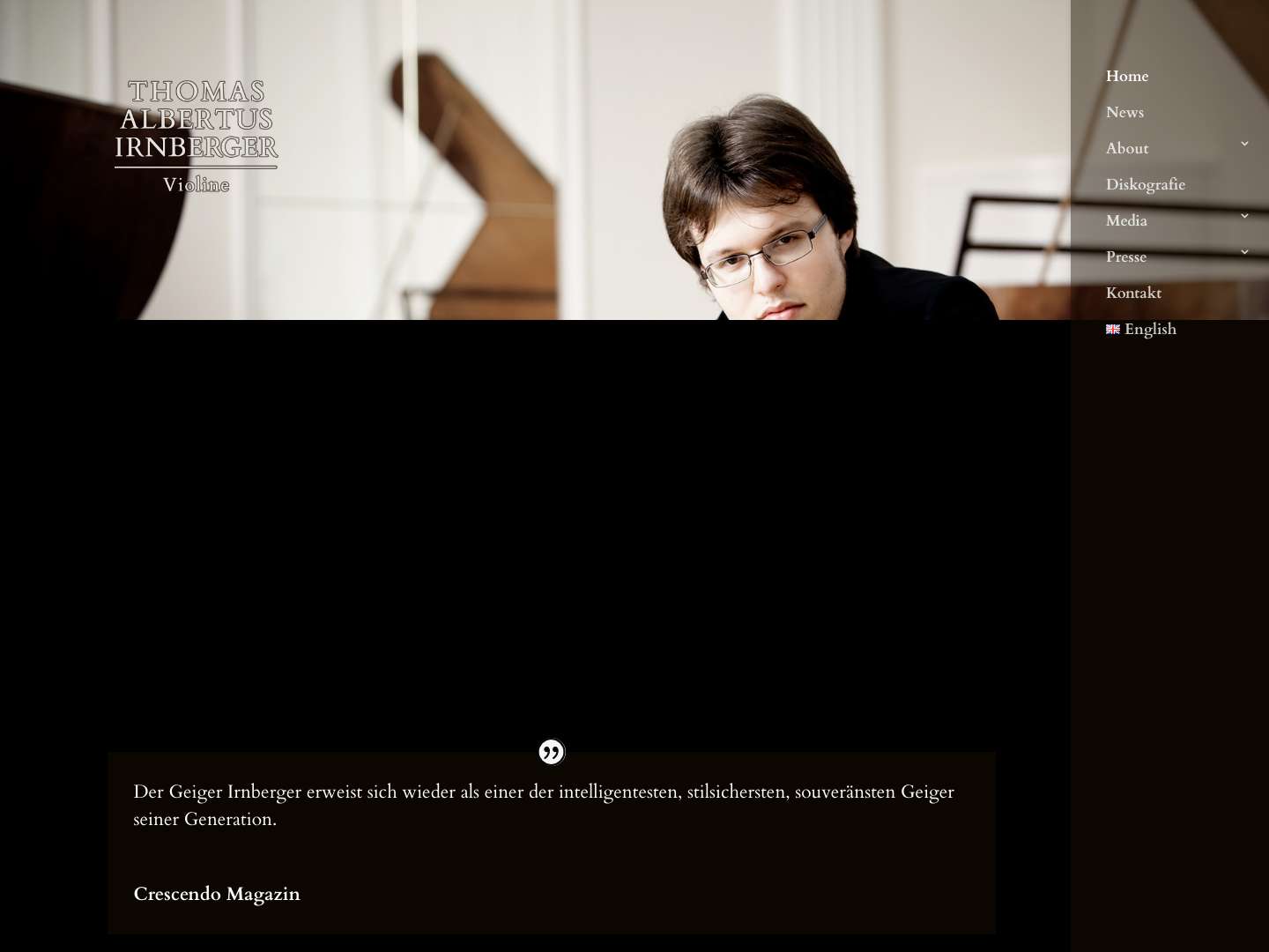 Thomas Albertus Irnberger | Violine - Full Screenshot