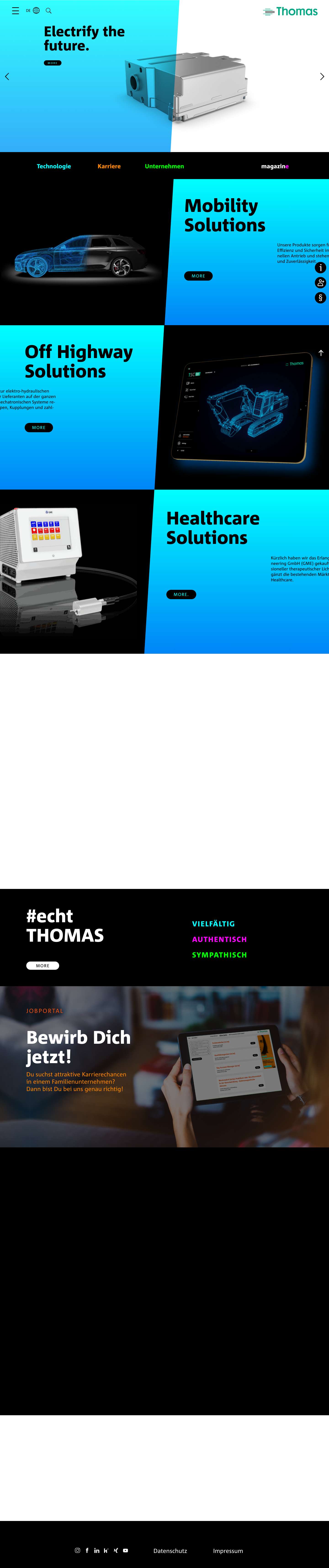 THOMAS Group – Website - Full Screenshot