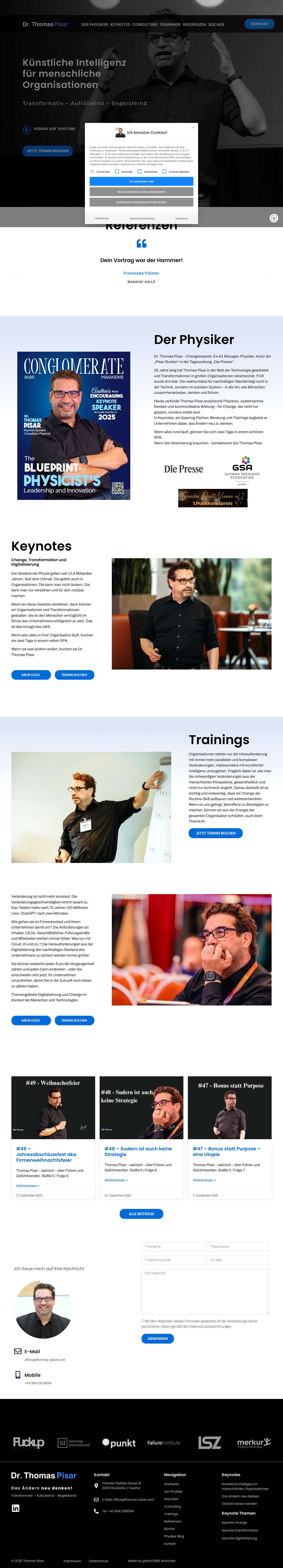 Home - Thomas Pisar | Keynote Speaker - Full Screenshot