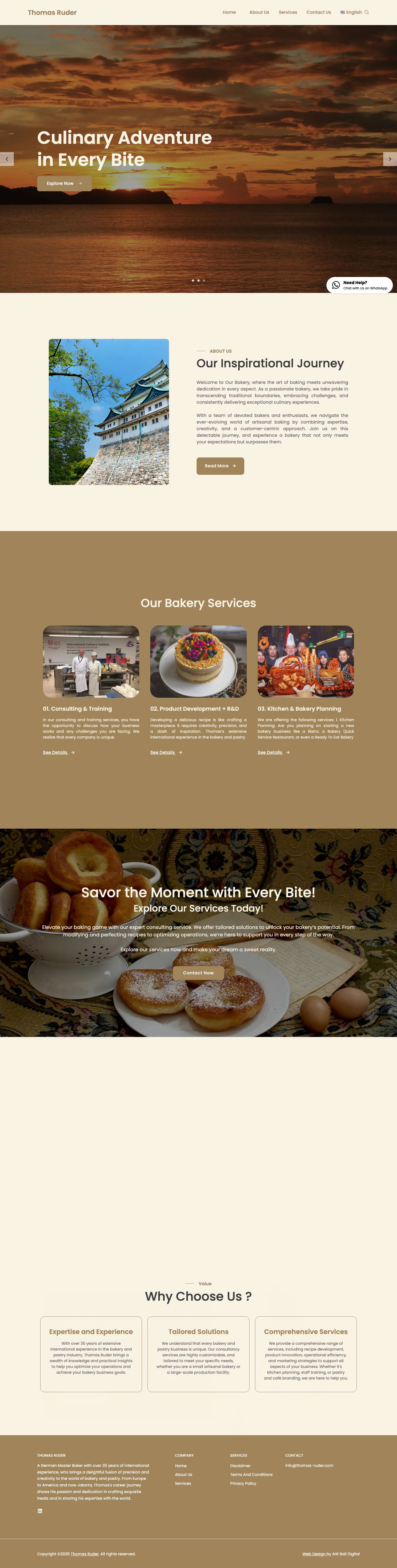 Thomas Ruder - Consulting, Training, Kitchen and Bakery Planning - Full Screenshot