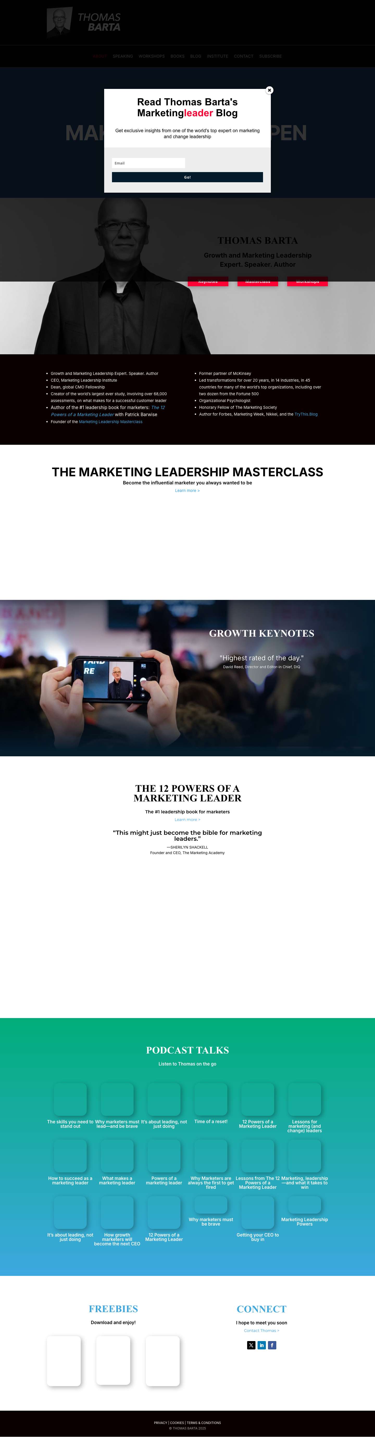 Thomas Barta | Global Expert on Marketing Leadership and Business Growth - Full Screenshot