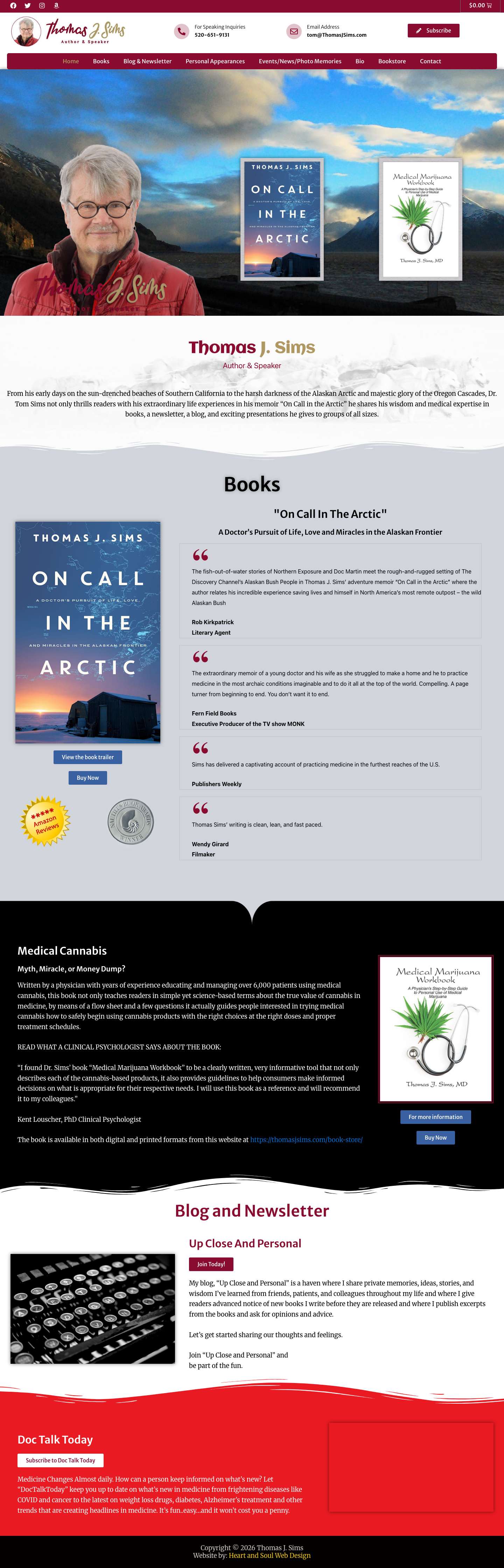 Thomas J. Sims – Author & Speaker - Full Screenshot