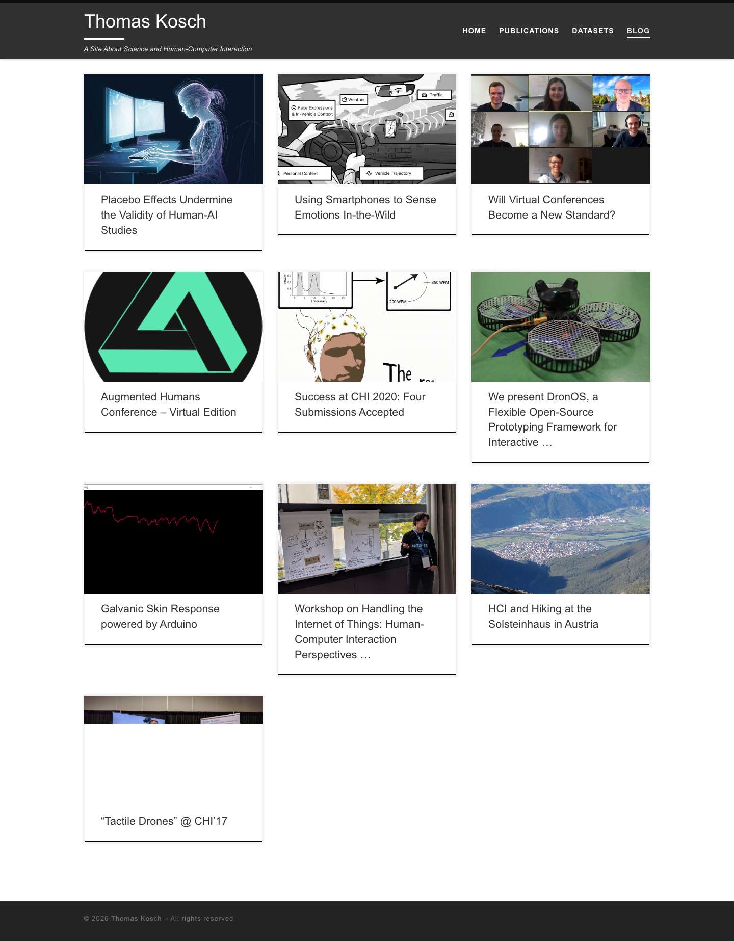 Thomas Kosch – A Site About Science and Human-Computer Interaction - Full Screenshot