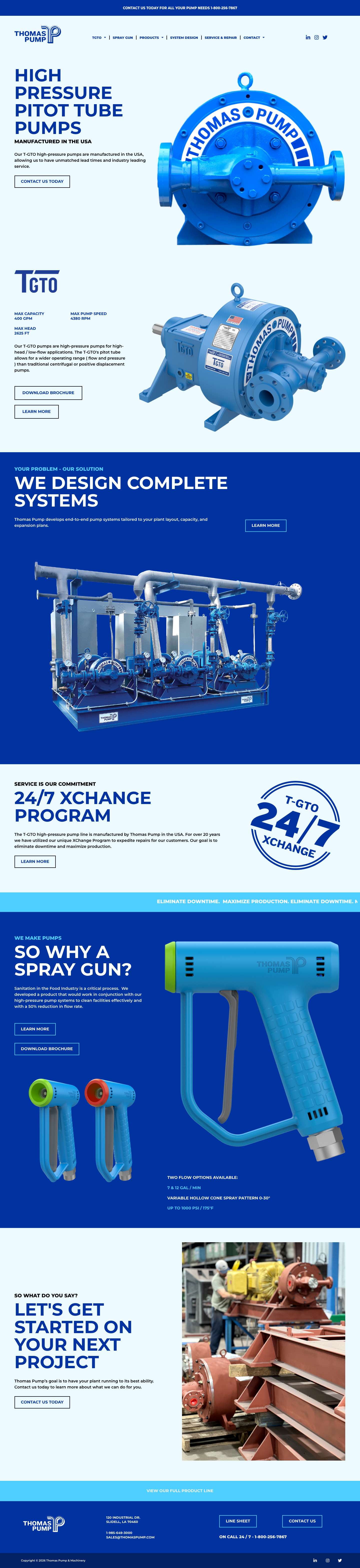 High-Pressure Pumps - Thomas Pump - Full Screenshot