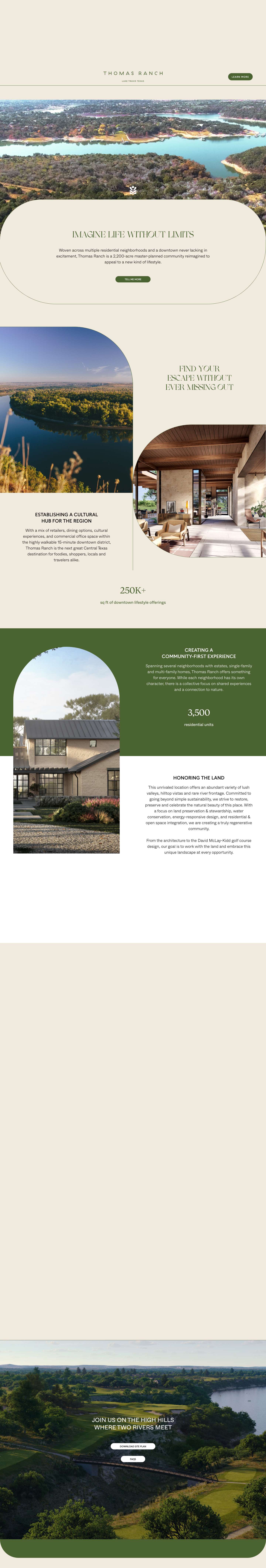 Thomas Ranch | Master-Planned Community | Lake Travis, Texas - Full Screenshot