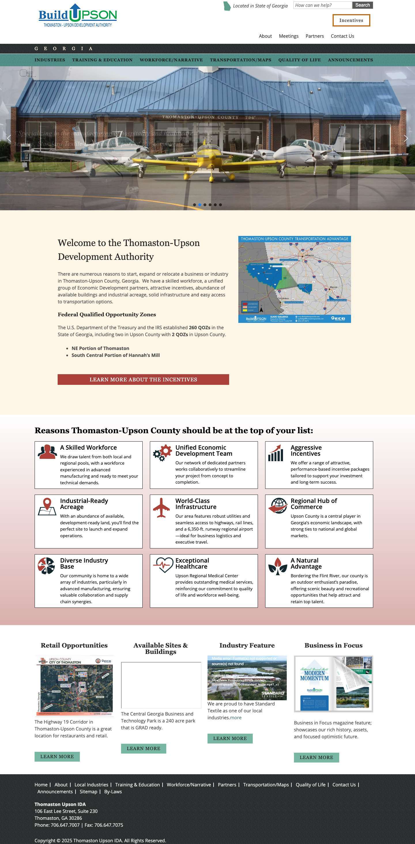 Thomaston-Upson Industrial Development Authority - Full Screenshot