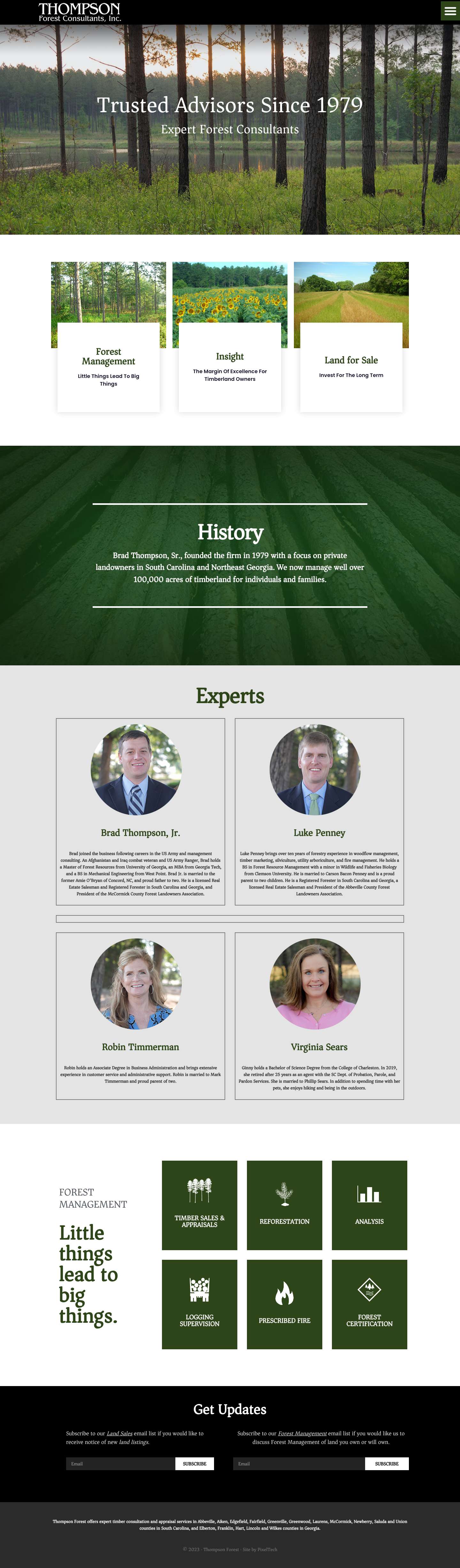 Thompson Forest Consultants Consultants - Full Screenshot