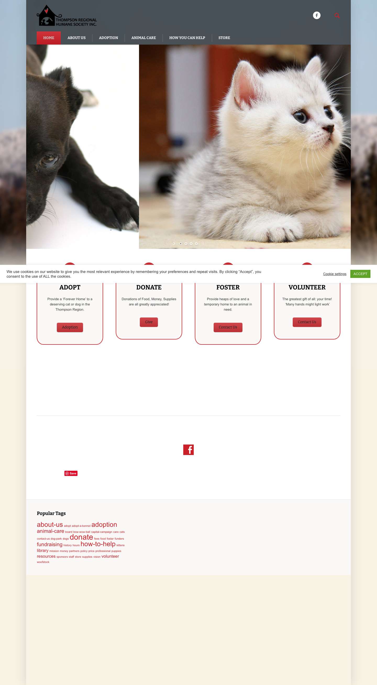 Thompson Regional Humane Society - Thompson Regional Humane Society - Full Screenshot