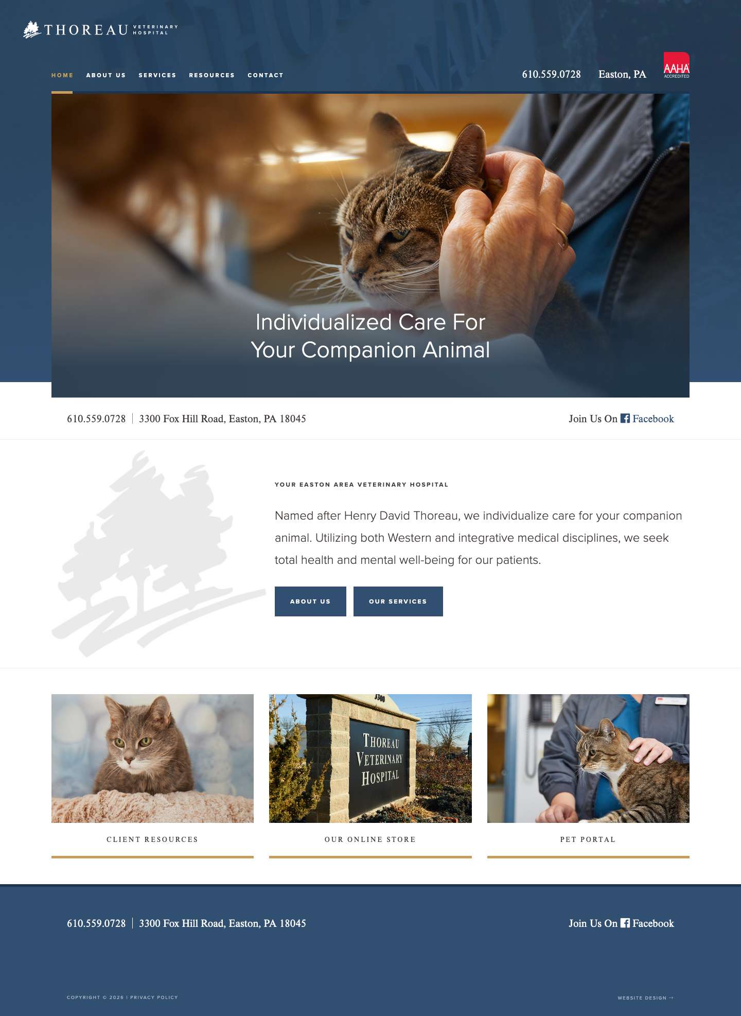 Thoreau Veterinary Hospital - Full Screenshot