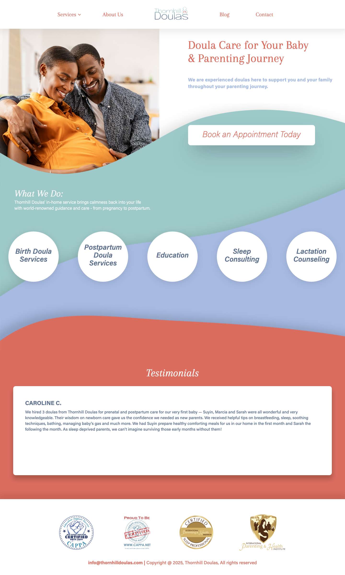 Thornhill Doulas | Birth & Postpartum Support in the GTA - Full Screenshot