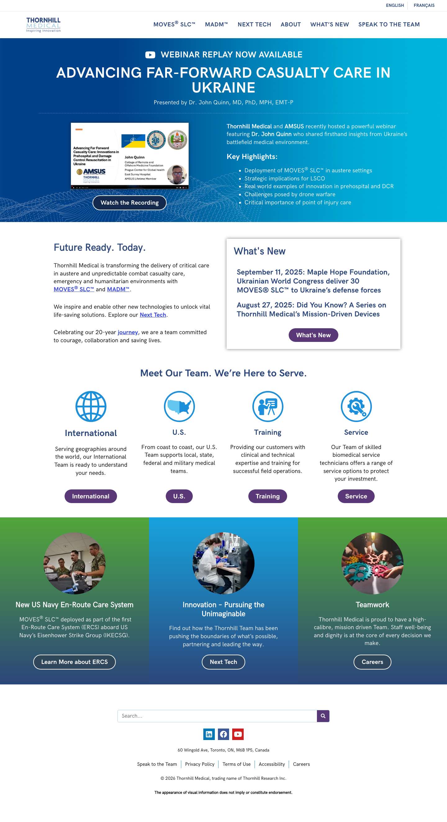 Home - Thornhill Medical - Full Screenshot