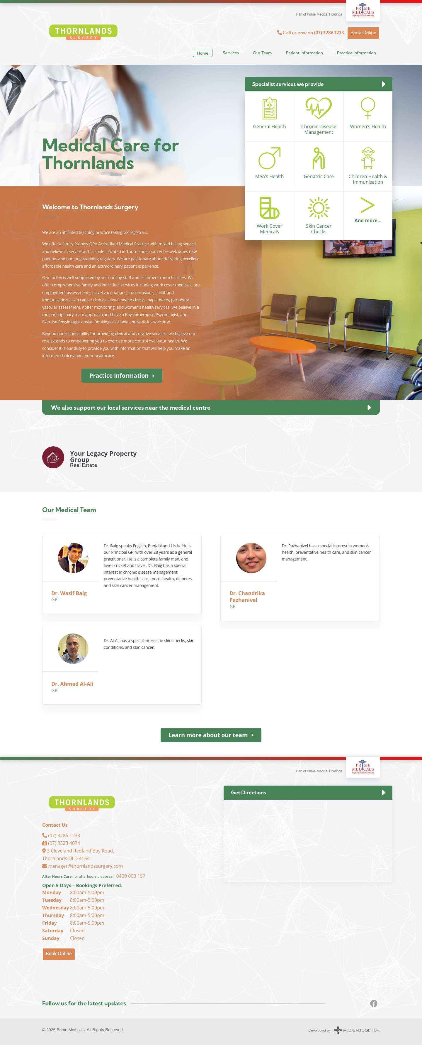 Thornlands Surgery | Prime Medical Holdings - Full Screenshot