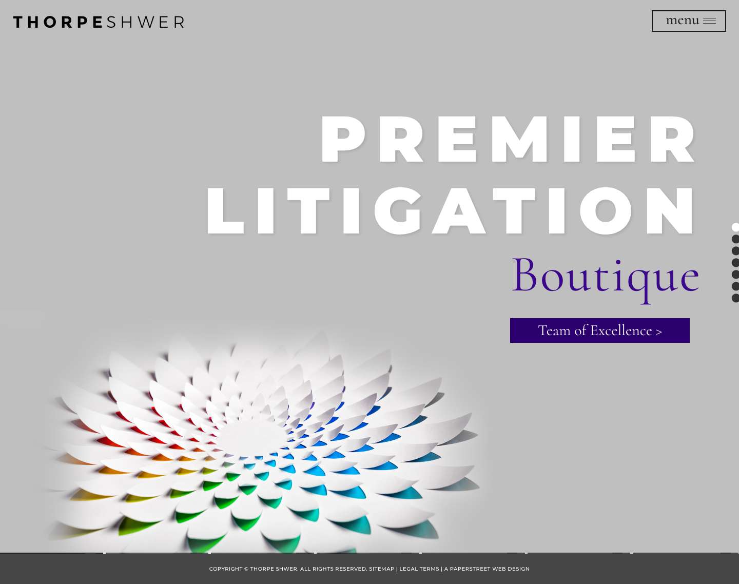 Civil Litigation Law Firm in Phoenix, Arizona | Thorpe Shwer - Full Screenshot
