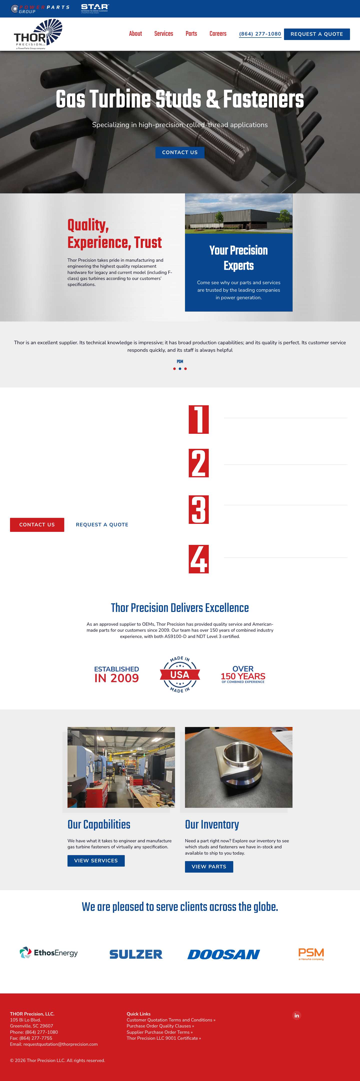 Home - Thor Precision LLC - Full Screenshot