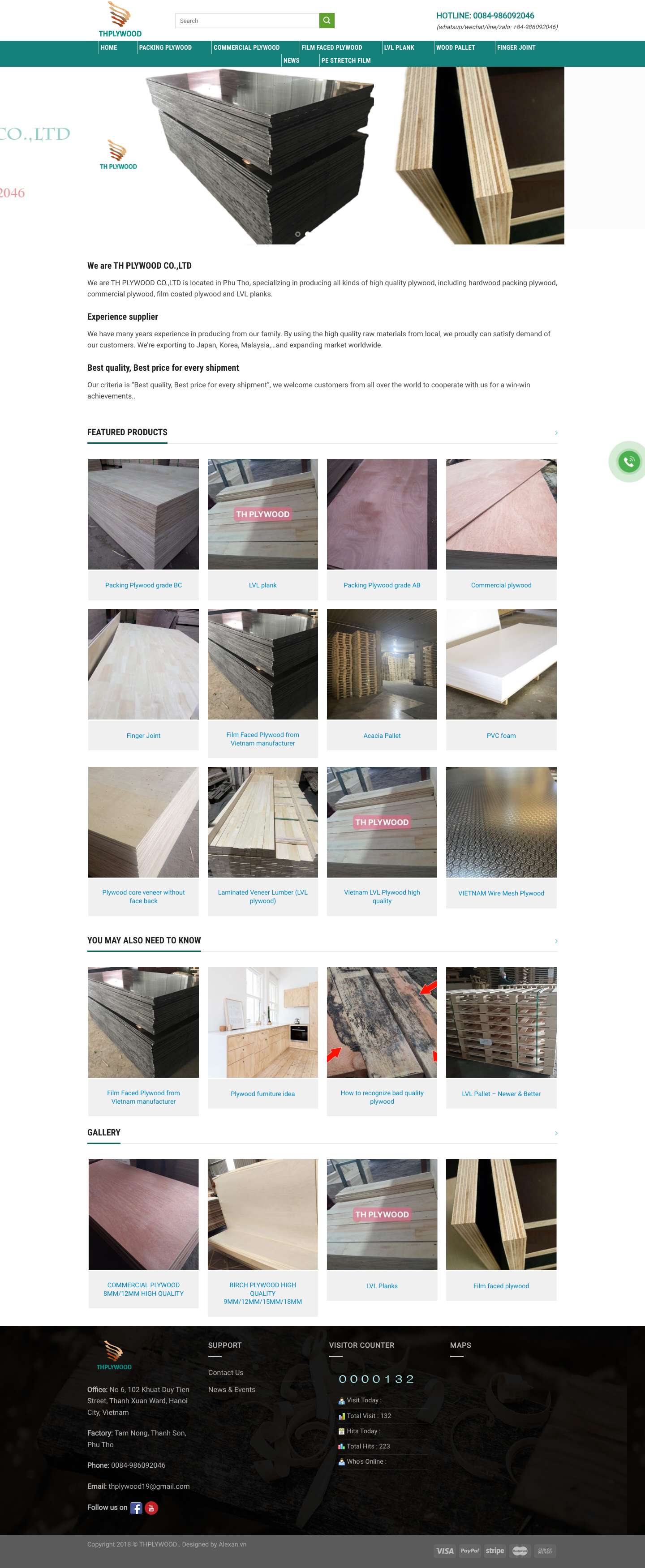 Homepage – VIETNAM PLYWOOD, COMMERCIAL PLYWOOD, PACKING PLYWOOD, TEGO PLYWOOD AND LVL PLANKS - Full Screenshot