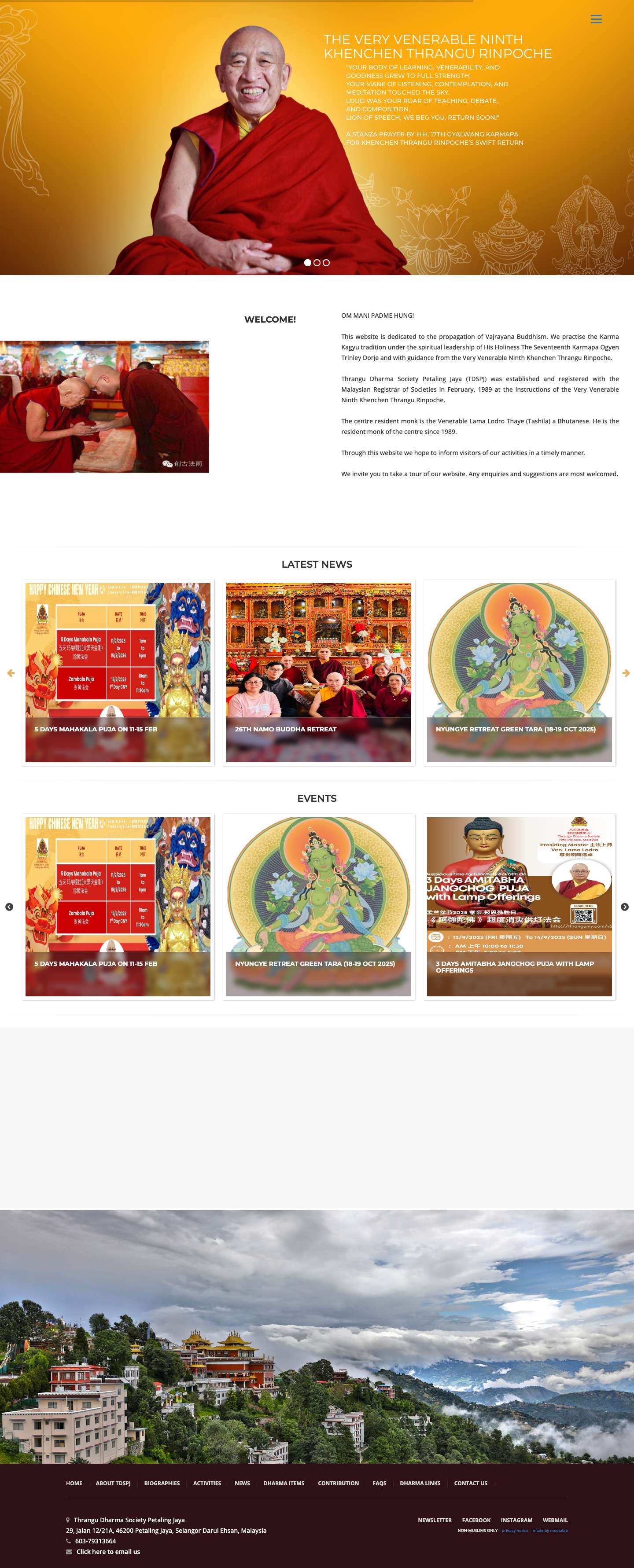 Thrangu Dharma Society Petaling Jaya - Full Screenshot