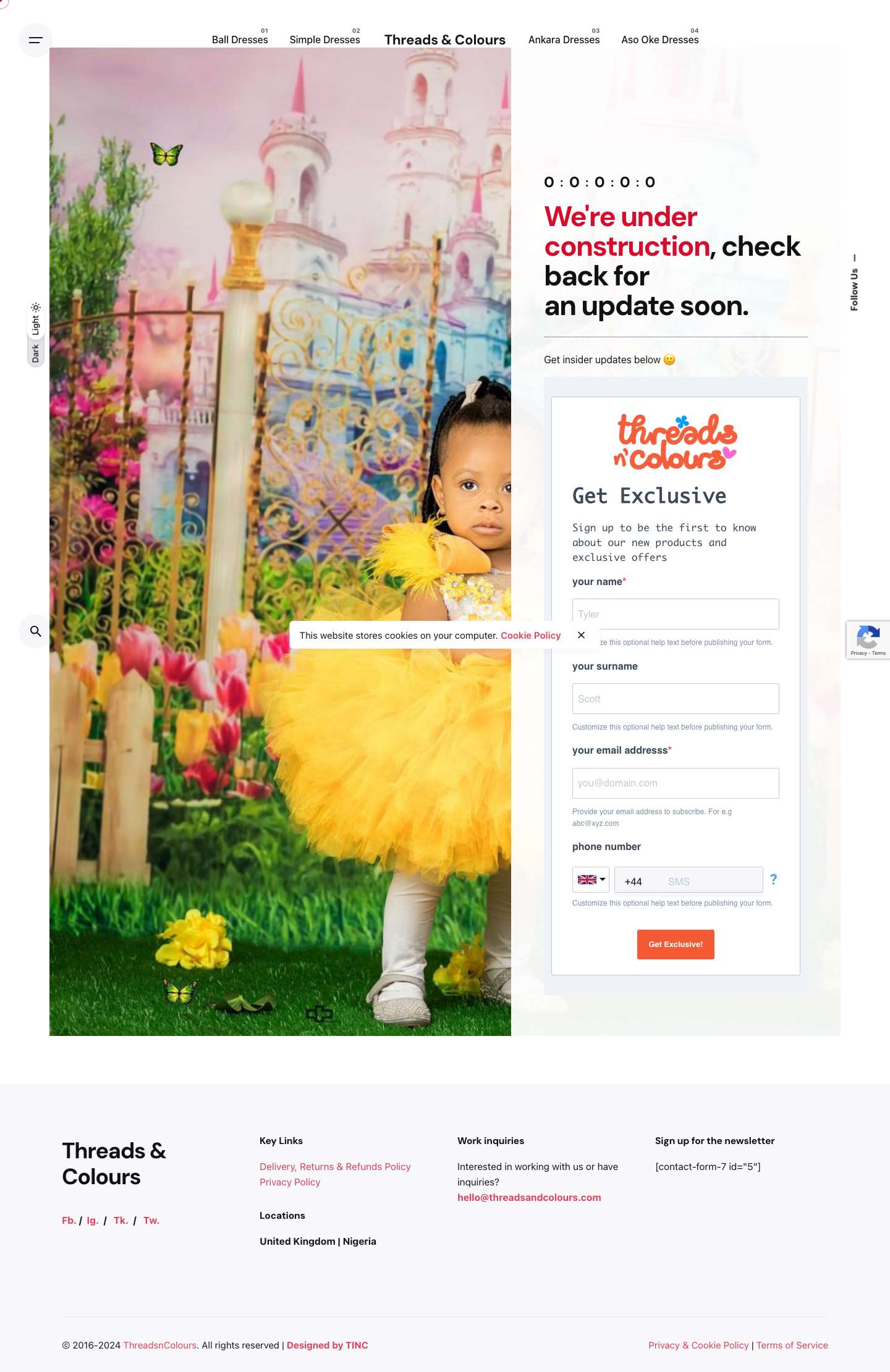 Threads & Colours – Kiddies Ball Gowns - Full Screenshot