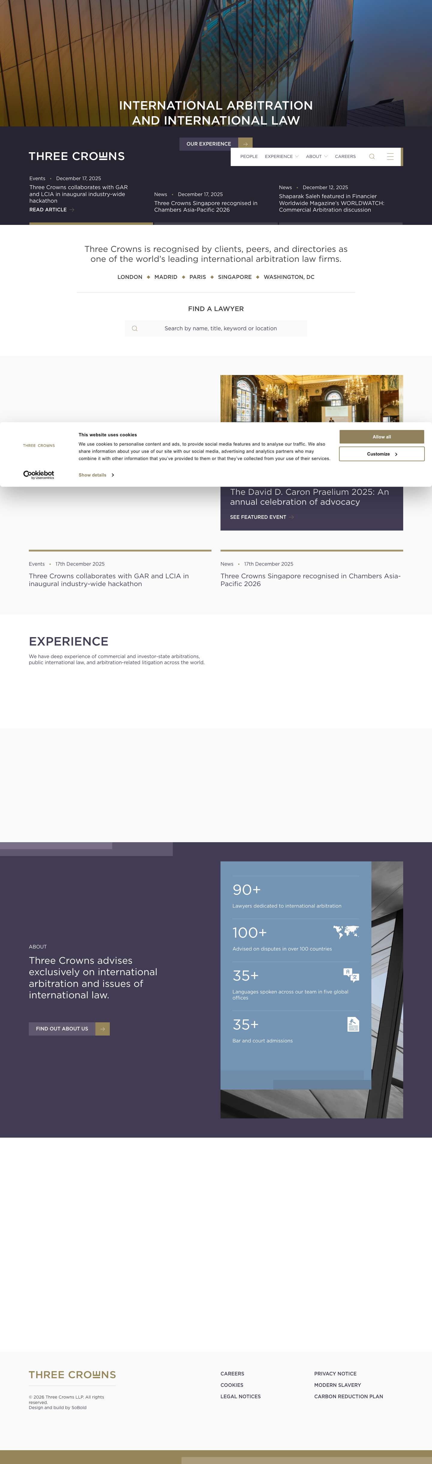 Home | Three Crowns - Full Screenshot