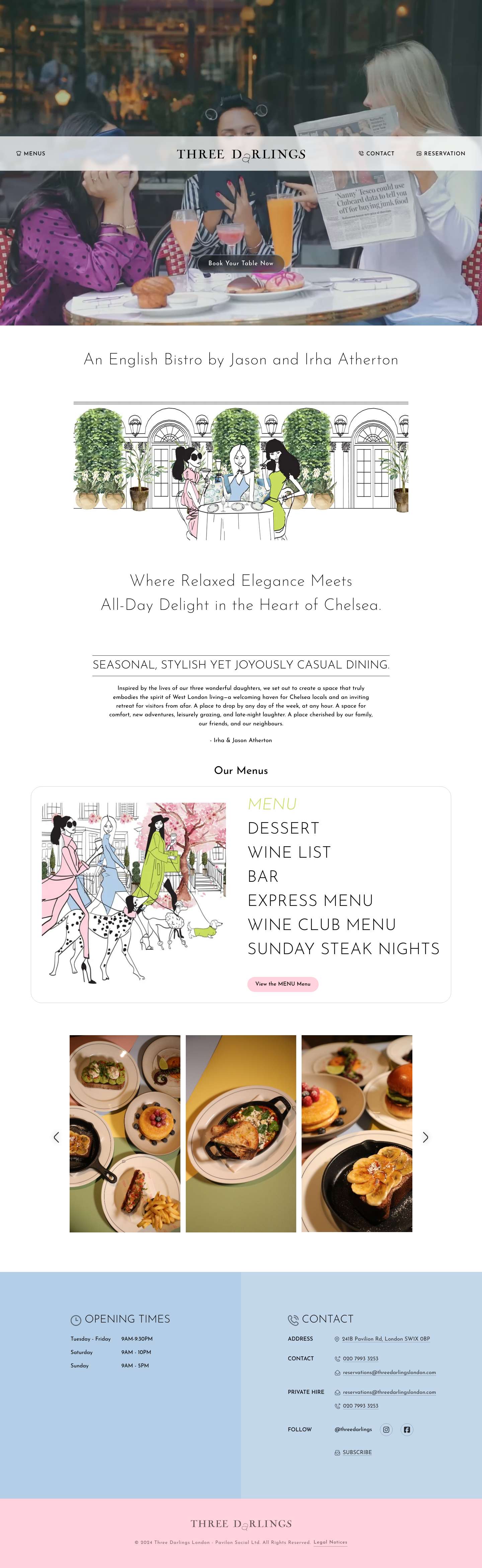 Three Darlings London - Full Screenshot