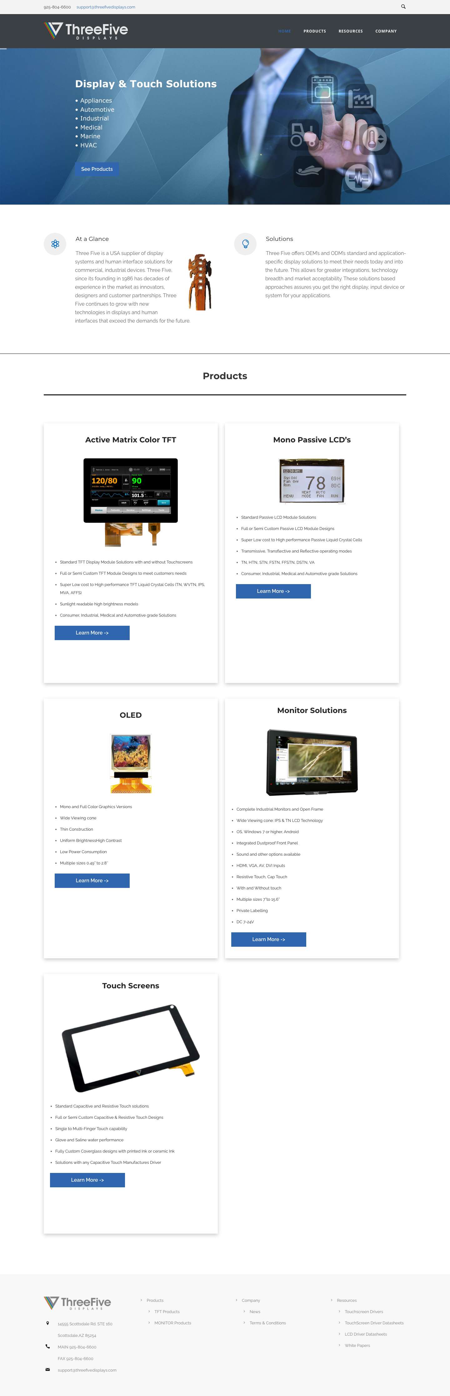 Three Five Displays – Liquid Crystal Display Technology - Full Screenshot