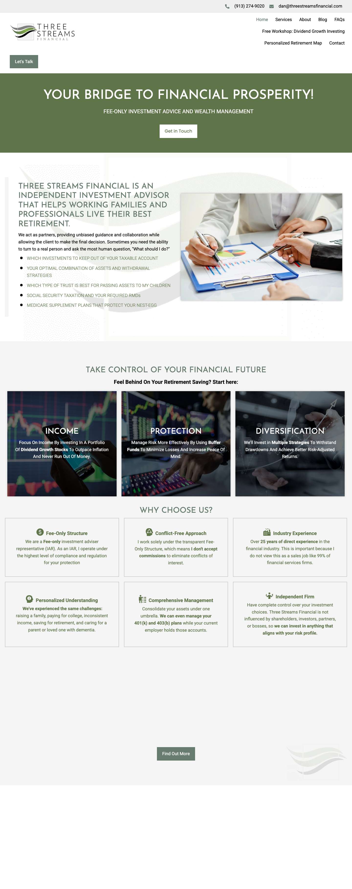 Three Streams Financial | Investment Management & Advisory Firm - Full Screenshot