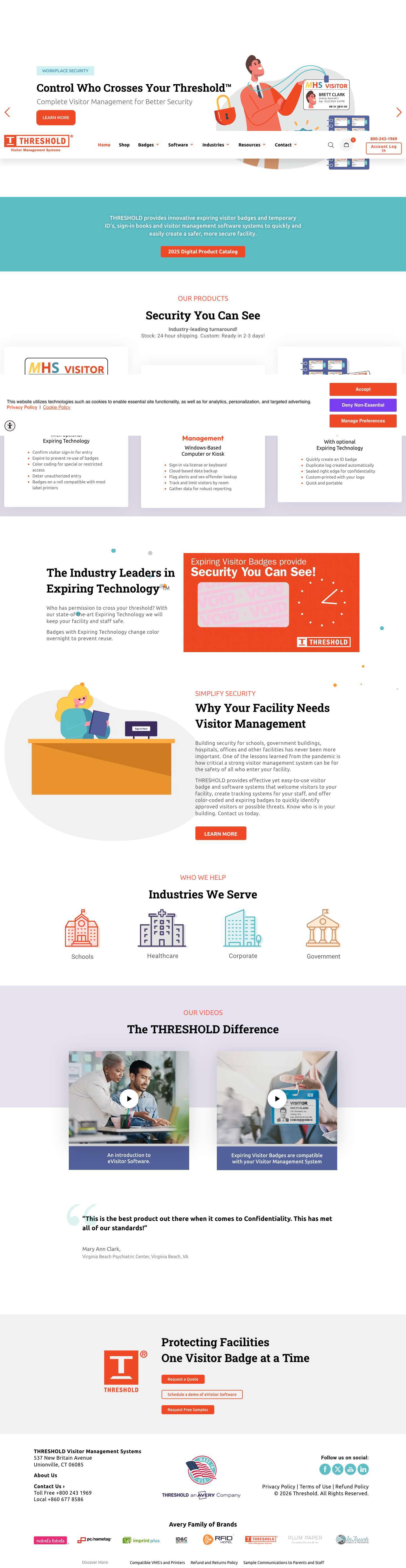 Security Visitor Management Systems - Threshold Security - Full Screenshot