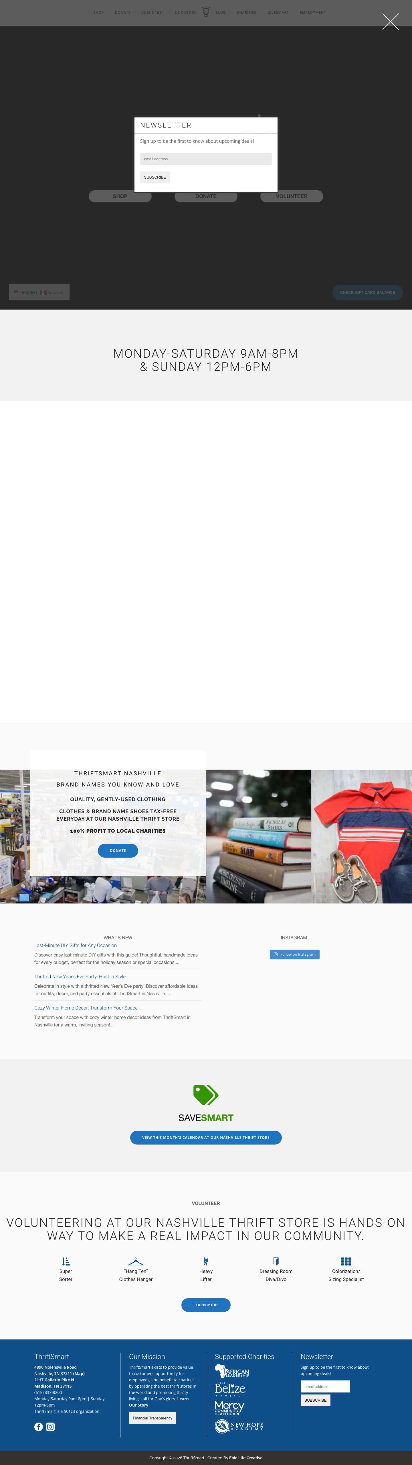 Nashville Thrift Store - Thrift Smart - Full Screenshot