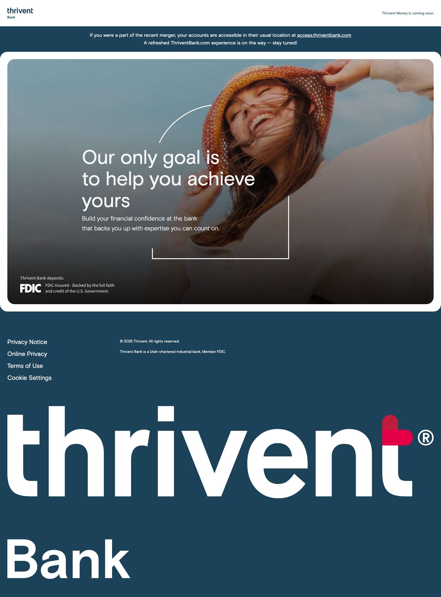 Build Your Financial Confidence | Thrivent Bank - Full Screenshot