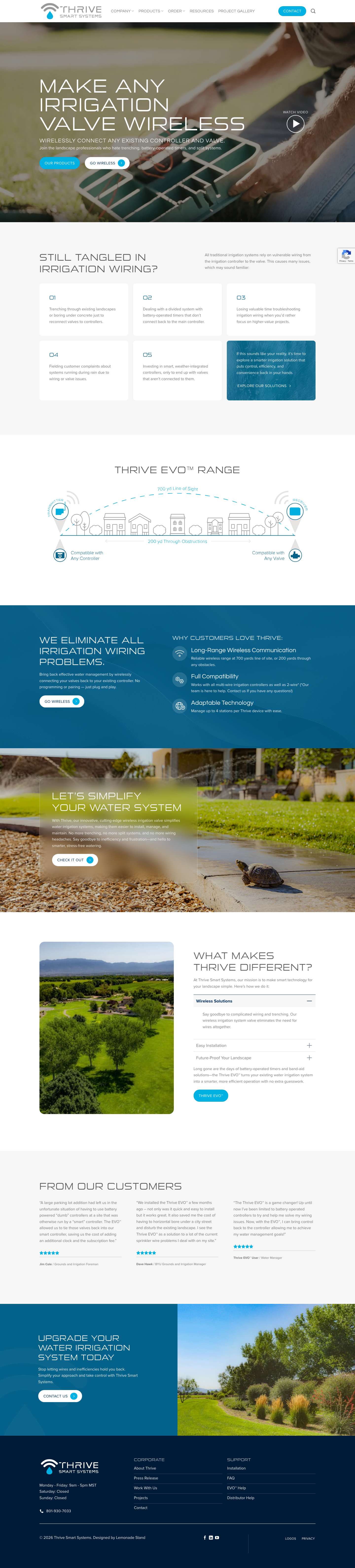 Smarter Irrigation with Thrive | Wireless Valve Solutions - Full Screenshot